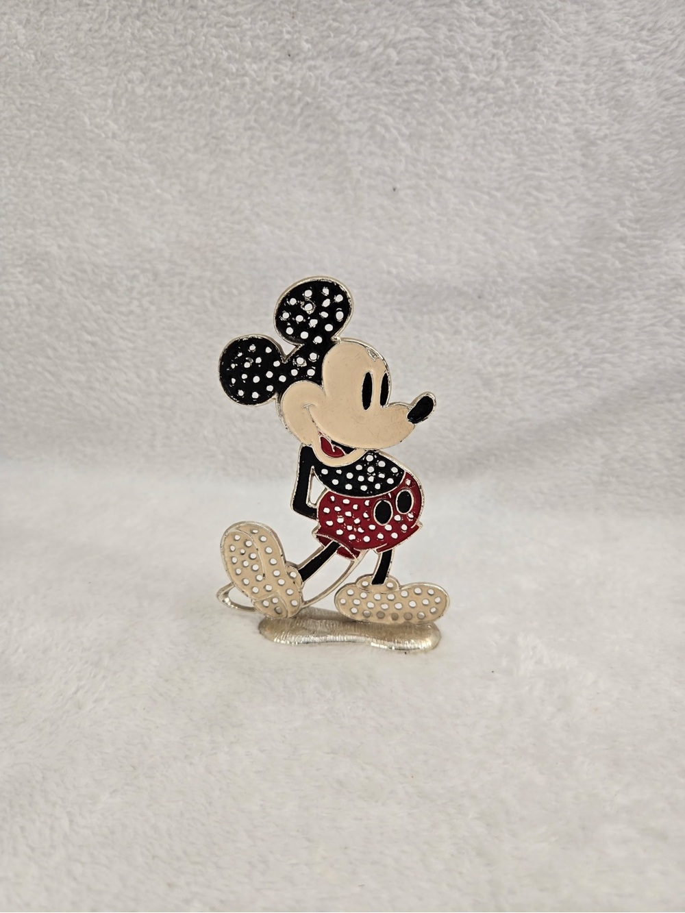 Disney-Inspired Polka Dot Mickey Mouse Figurine - Black & Red